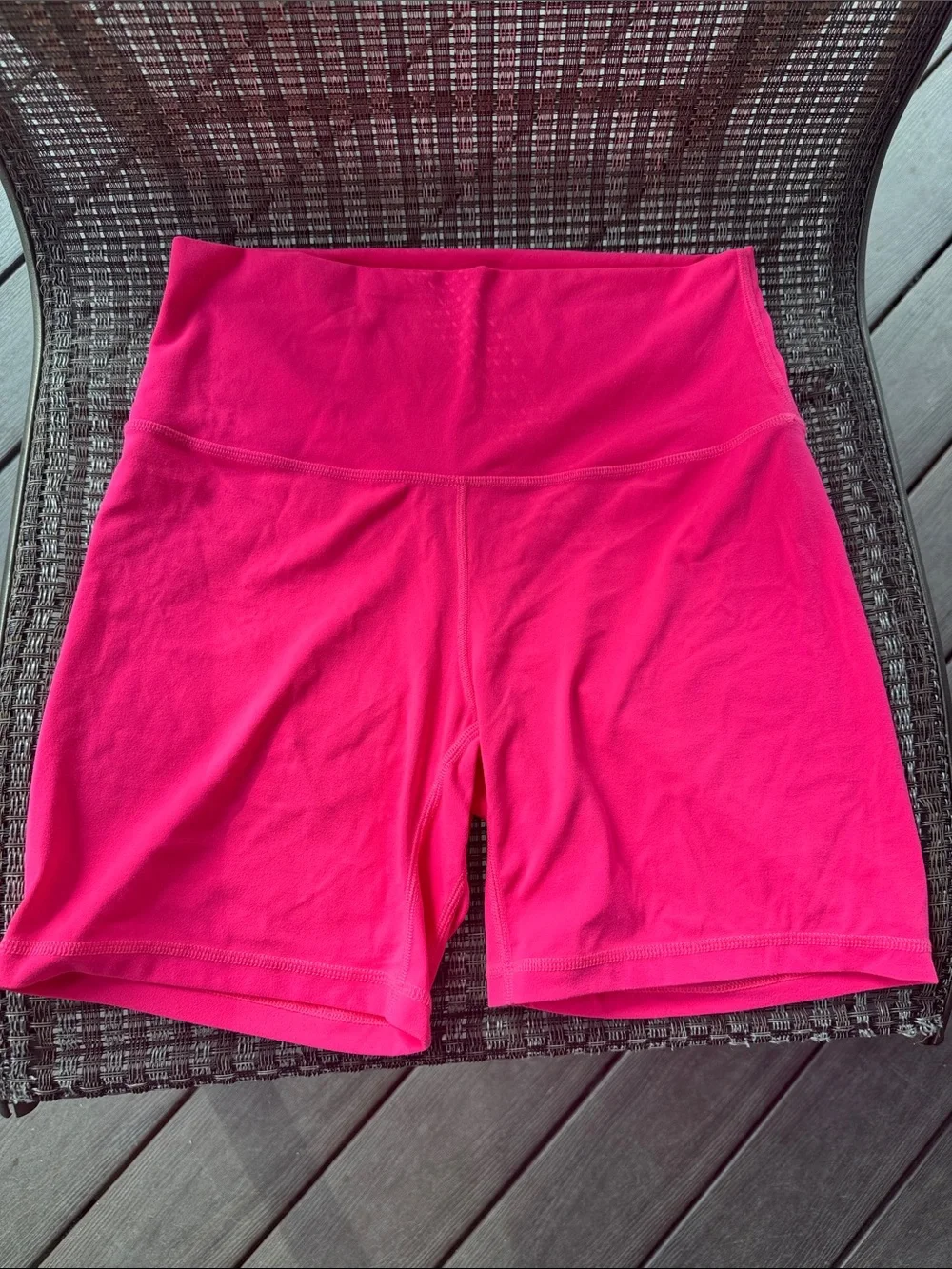 Love Tree Hot Pink Scoop Tank with Side Ruching & Matching Spandex - Workout Set